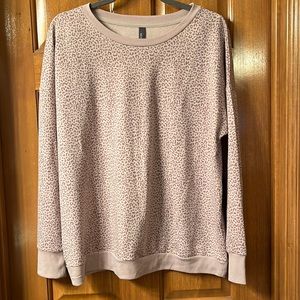 New!  Light pink animal print sweatshirt!